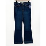 Crown & Ivy  Jeans SZ 4 Jaden Wash High Rise Flare Gold Hem Denim NWT Cotton Photo 11
