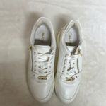 ALDO  White and Gold Sneakers with Padded Ankle Collar Photo 12