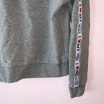 Vans Light Gray Logo Sleeve Cropped Pullover Sweatshirt Photo 4