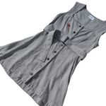 MATTHEW BRUCH Apron Mini‎ Dress in Black Repaired Size M Photo 2