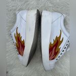 Jeffrey Campbell  Hot Rod Leather Suede Flames Pointed Toe Platform Sneakes Sz 9 Photo 2