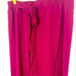 🆕 Ambiance Apparel Burgundy Tie Front Pants Size L Photo 1