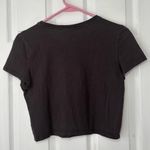 H&M  Divided Black & White Oregon Athletics Cropped Tee Photo 1