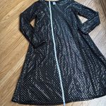 KMW black and silver Diamond Shine a line dress size large Photo 4