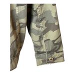 ZARA  Jacket Women Small Green Camo Cotton Sequin Stripe Coat Streetwear Outdoor Photo 7