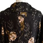 Bandolino Blazer Jacket Black Peach Brown Floral Metallic Wide Collar Size 10 Photo 5