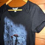 Christopher & Banks  Black Umbrella Tee Shirt Top Petite Medium Photo 1