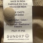 Sundry  Shirred Tan Cotton Woven Tiered Midi Dress Medium Photo 3