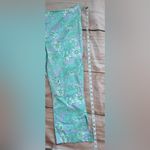 Lilly Pulitzer Vintage  Floral Crab Print Pants Lavender Blue Size 10 Capri Photo 1