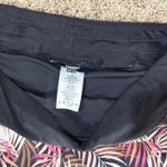 Lands End Women's Size 12 Palm Leaf Print Swim Board Shorts Black Pink Brown Photo 1