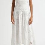 Ramy Brook NEW Blanca Embroidered Strapless Cotton Dress White Photo 0