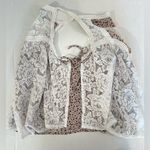 Maurice's Maurice’s Medium Lace Bib Floral Under Design Flowy Double Layered Tank Top M‎ Photo 6