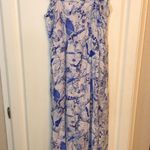 Stitchdrop blue white maxi dress with flutter tank straps Size XS Photo 7
