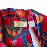 Victoria's Secret Vintage Victoria’s Secret Gold Label Blouse P/S Red Satin Floral Baroque Print 725B Photo 8
