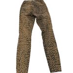 Good American  Jeans Womens‎ 0/24 Tan Cheetah Denim Good Waist High Rise Skinny Photo 2