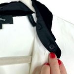 Theory NWOT White Silk Blend Velour Collared Fancy Button Down Shirt Blouse Photo 4