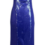 Aidan Mattox Sequined Strapless Long Column Evening Gown Purple Size 8 Dress Photo 0