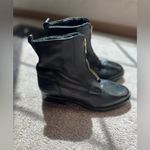 Hush Puppies Black Zip Ankle Boots 6.5 Wide Waterproof Photo 8