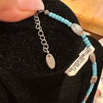 MARILYN SCHIFF BEADED BEACHY BLUE SILVERTONE CHOKER NECKLACE Photo 2