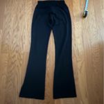 T Party Fashion T Party Black Flare Yoga Pants with Fringe Hem Size Small Photo 9