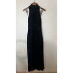 camilla and marc Correlation Gown Womens 2 Black High Neck Open Back Sheer Gala Photo 1
