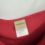 Massini  Red Satin Long Nightgown Dress Sheer Embroidered Floral Size 2X Plus Photo 3