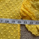 Alice + Olivia  Yellow Boho Short Swiss Dot Sleeve Julius Ruffle Sleeve Blouse S Photo 12