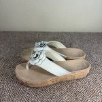 Crocs White Rose Thong Wedge Cork Sandals Sz 6 Womens Casual Minimalist Boho Photo 2