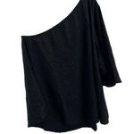 Anthropologie  T.La Black One Shoulder Tee Small New Photo 2