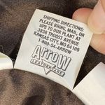 Vakko Vest Womens M Brown Leather Suede Collared snap front Pockets Lined Size M Photo 6