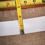 Christian Dior Dior White & Navy Belt with Gold Buckle Photo 7