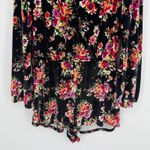 Show Me Your Mumu  Kelsey Romper Womens Medium Black Floral Velvet Boho Party Photo 5