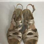 B.O.C Women’s Gold Cork Wedge Strappy Sandals Sz. 11 EUC (Flaw) Photo 4