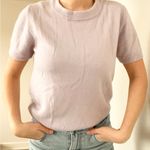 Sag Harbor Vintage Sag Soft Lavender Short Sleeve Sweater Photo 2
