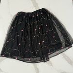 H&M Divided Floral Embroidery Whimsygoth Pull On Mesh Skirt Womens 4 Black Fairy Photo 4