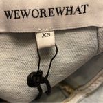 We Wore What Light Wash Cut Out Mini Denim Skirt Size XS Photo 5