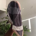 Anne Klein retro geometric silky square scarf brown blur cream scarf/hair wrap Approx 25”x25” Photo 2