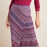 Maeve  Anthropologie Skirt Carolina Wrap Pencil Lined Boho Stretch Multicolor SM Photo 0