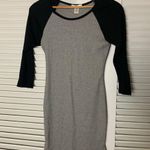 Bozzolo SM Grey thermal 3/4 jersey knit dress Photo 0