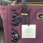 Kate Spade Wilson Road Deep Plum ALYSSE Nylon Bedazzled Crossbody Tote Bag 2 way Photo 2