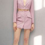 NWT Nana Jacqueline Stella Cropped Blazer Diamond Crystal Single Button Purple Size M Photo 2