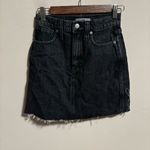Madewell NWT  Rigid Denim Straight Mini Skirt in Hideaway Wash- Size 24 Photo 3