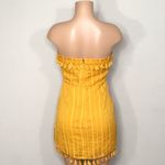 Honey Punch gold strapless mini dress with tassels. New with tags Photo 3