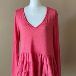 Deletta | Coral Long Sleeve Peplum Top Sz M Photo 8