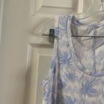 Gap  Blue/White Palm Tree Print Scoop Neck Tank S Photo 3