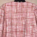 Talbots NWT  Woman Petites 20WP Tweed Knit Pink White Open Front Cardigan Jacket Photo 7