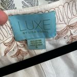 Luxe  BY LISA VOGEL | embroidered white bronze gold Kaftan Cover up or top sz S Photo 2