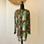 Olivaceous Snake Print Long Sleeve Dress Size Large Photo 3