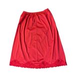 Vanity Fair Vintage Half Slip Red Nylon Lace Trim Womens M 26" USA Photo 11
