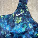 Nike One Piece Swimsuit Women’s Large Blue Green Abstract Print Athletic NWOT Photo 1
